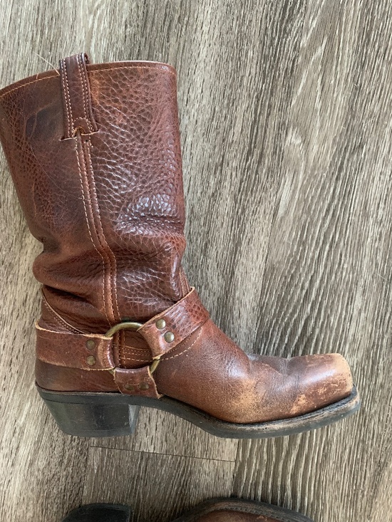 Frye Shoes - FRYE brown leather boots, VINTAGE, women’s sz 9